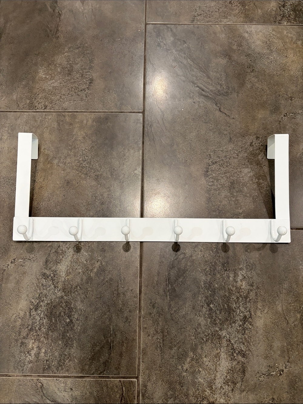 Over-the-Door Heavy Duty 7-Hook White Hanging Organizer